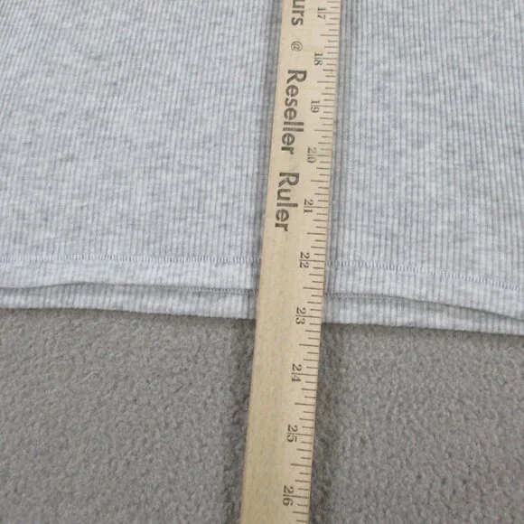 SKIMS Threadbare Rib Crewneck Standard T Shirt Womens Small Light Heather Gray - Picture 7 of 8